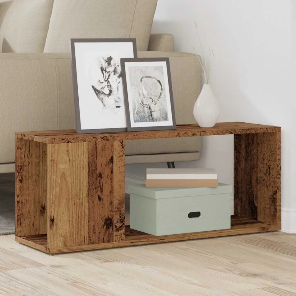vidaXL Tv-meubel 80x24x32cm bewerkt hout oud houtkleurig bruin, foto 2