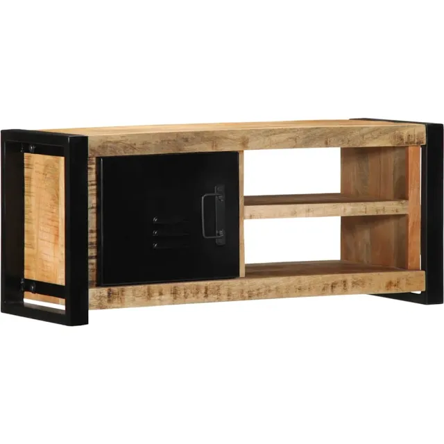 vidaXL Tv-meubel 80x30x35 cm massief ruw mangohout Bruin
