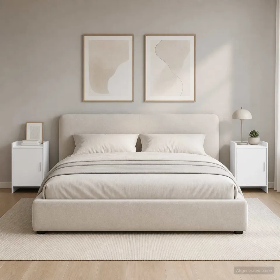 vidaXL Nachtkastjes 2 st Wit 40 x 30 x 60 cm Bewerkt hout, foto 4