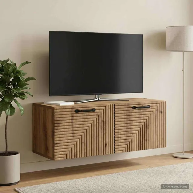 vidaXL Wandbeugel TV-kast 78,5 x 31 x 30 cm Artisanaal eiken Bruin