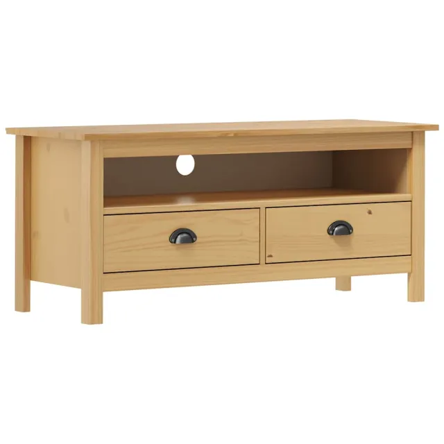 vidaXL Tv-meubel Hill 110x40x47 cm grenenhout honingbruin