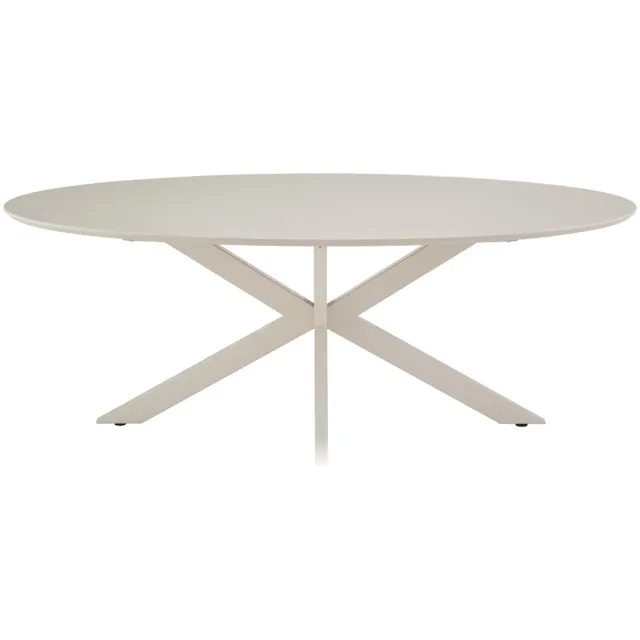 DÉJA Living Eettafel Gimo - Ovaal Beige HPL - 200x100x76cm
