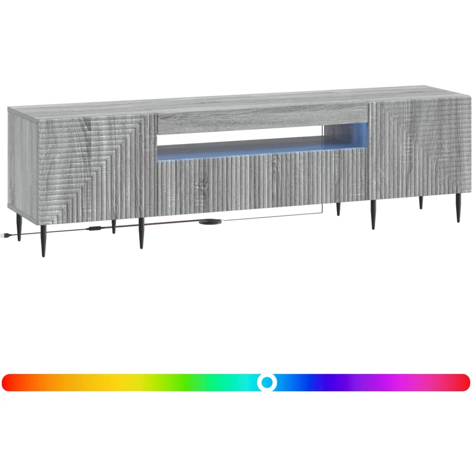 vidaXL LED tv-meubel HAARLEM 153 x 35 x 43 cm Grijs Sonoma