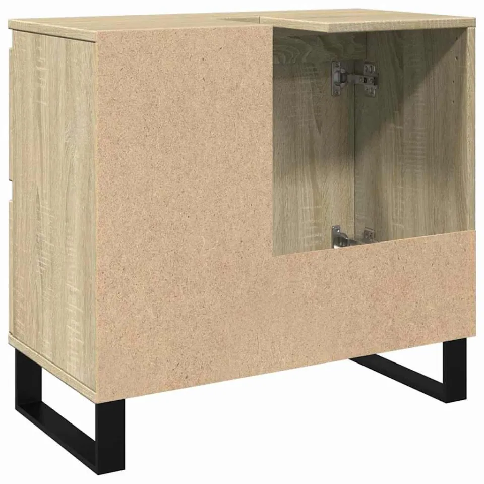 vidaXL Badkamerkast 65x33x60 cm bewerkt hout sonoma eikenkleurig, foto 4