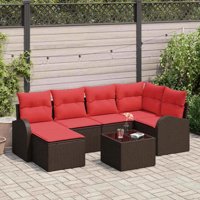 vidaXL Tuin Sofa Set 7 st Bruin [Synthetisch]: Poly Rattan, foto 2