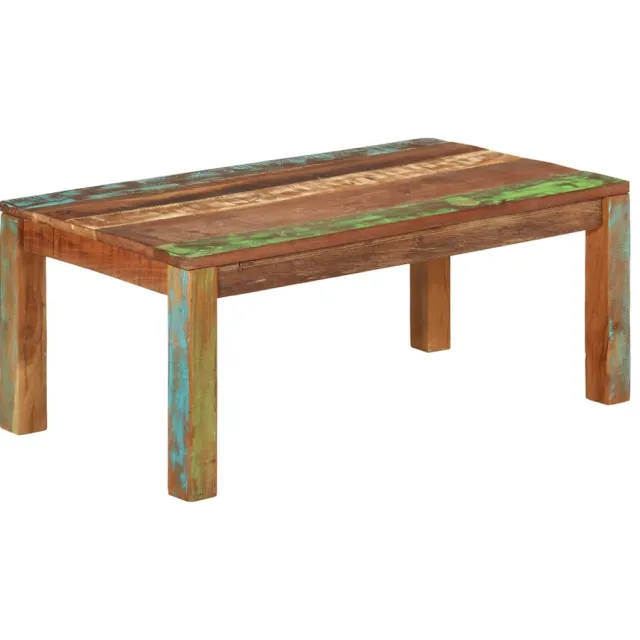 vidaXL Salontafel 110x55x40 cm Massief gerecycled hout meerkleurig, foto 2