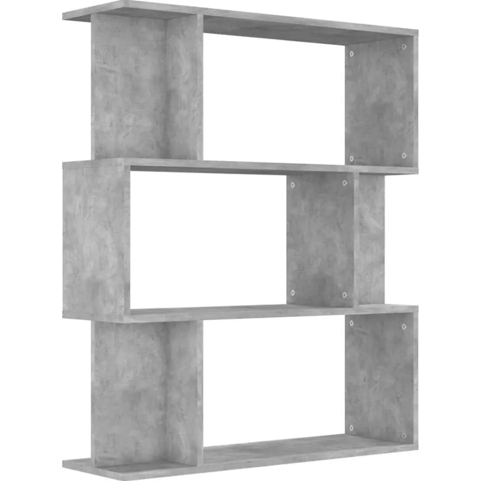 vidaXL Boekenkast/kamerscherm 80x24x96 cm bewerkt hout betongrijs