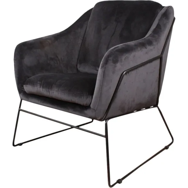 DS4U Antonio fauteuil velvet zwart