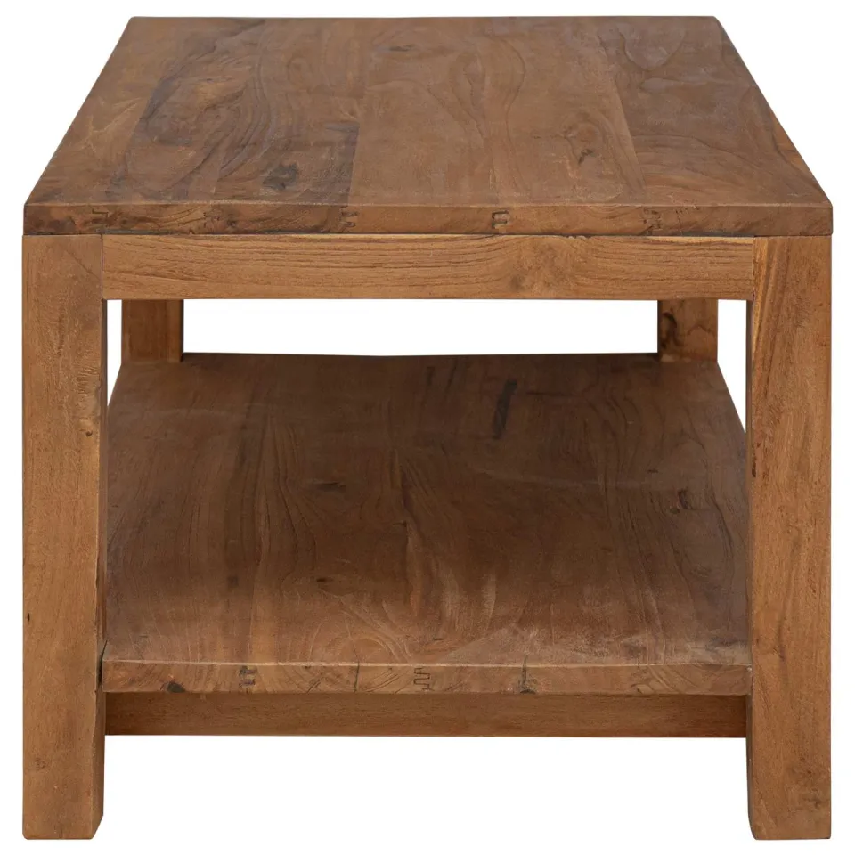 vidaXL Salontafel Naturel 100 x 50 x 40 cm Massief Teakhout, foto 3