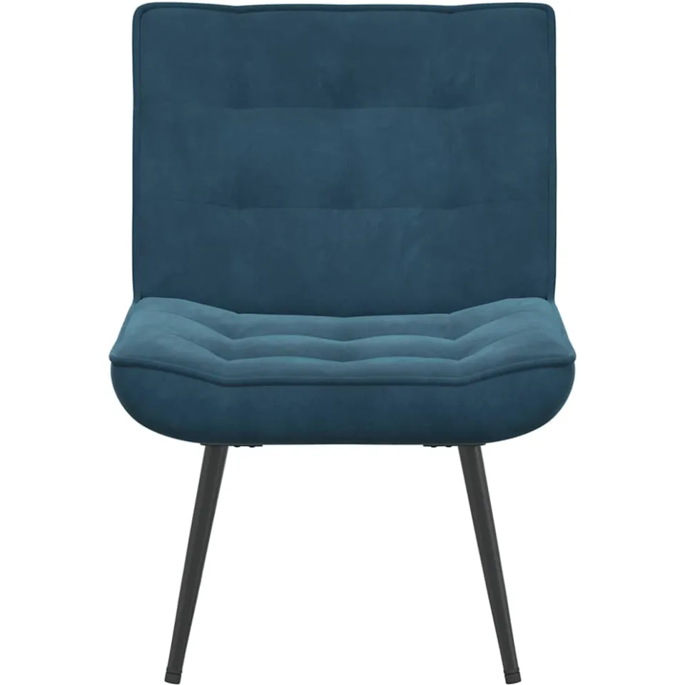 vidaXL Relaxstoel 64x74x84 cm fluweel blauw, foto 3