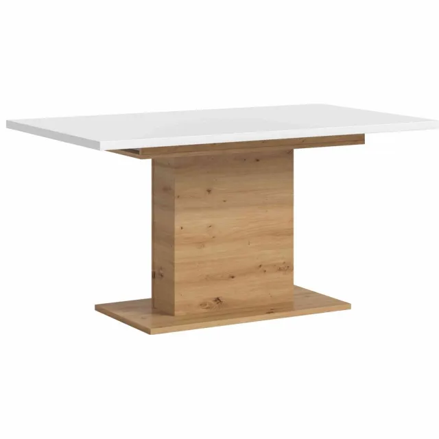 Furnilux Motion eettafel kolom uitschuifbaar Artisan NB wit NB - 90x150x76cm