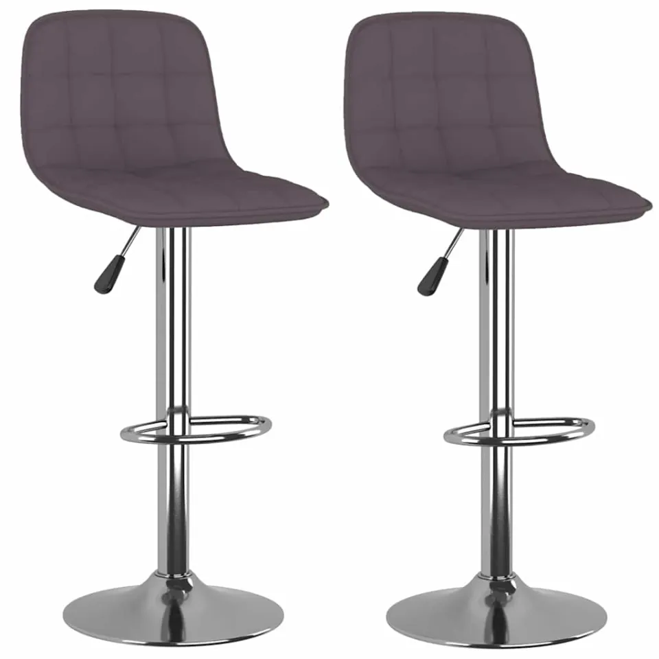 vidaXL Barkrukken 2 st stof taupe, foto 3
