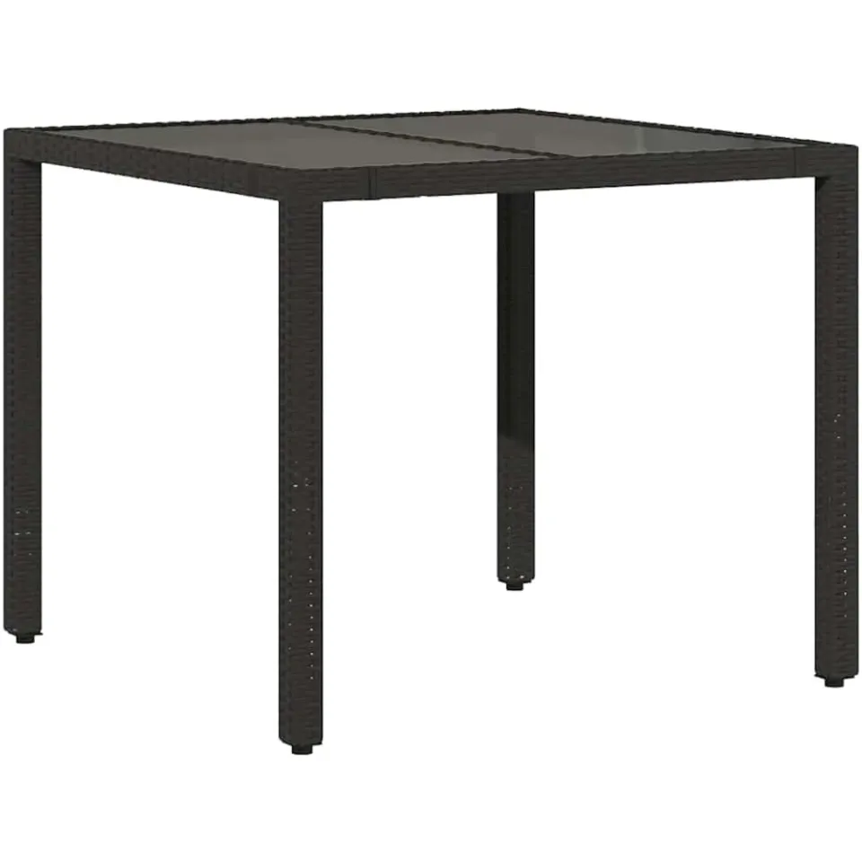 vidaXL 3-delige Bistroset met kussens poly rattan zwart, foto 4