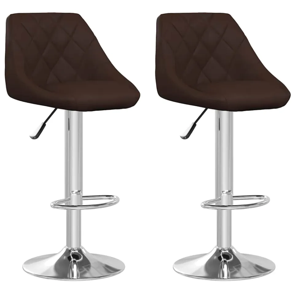 vidaXL Barstoelen 2 st kunstleer bruin, foto 3