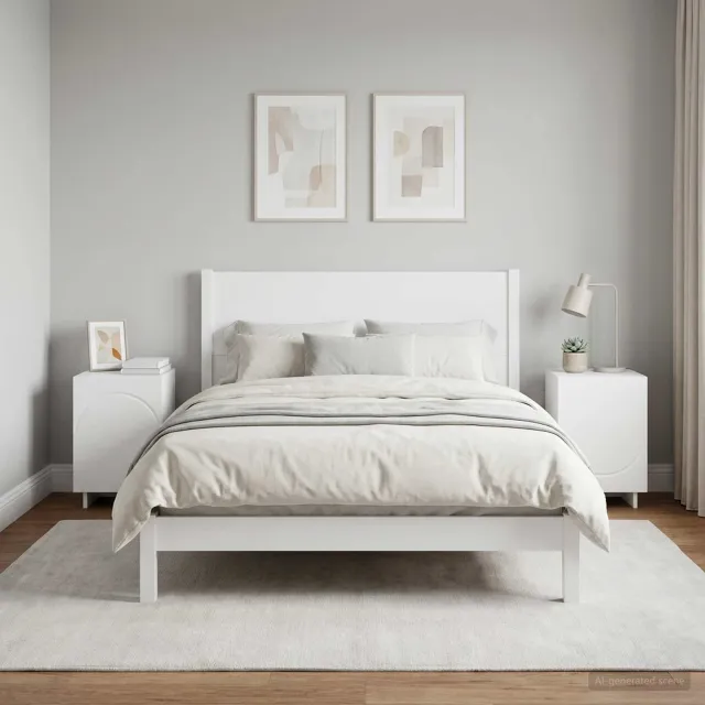 vidaXL Nachtkastje 2 st Wit 33,5 x 34,5 x 50 cm Bewerkt hout, foto 2