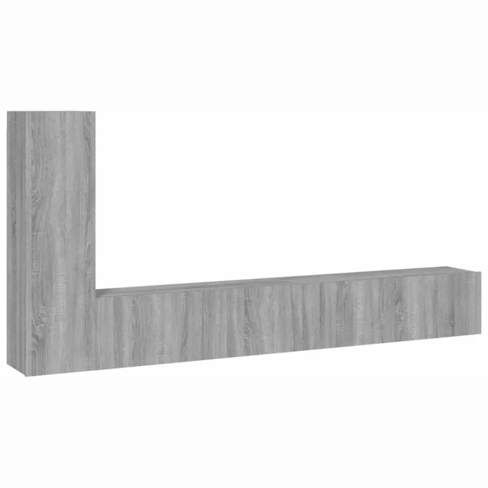 vidaXL 3-delige Tv-meubelset bewerkt hout grijs sonoma eikenkleurig, foto 3