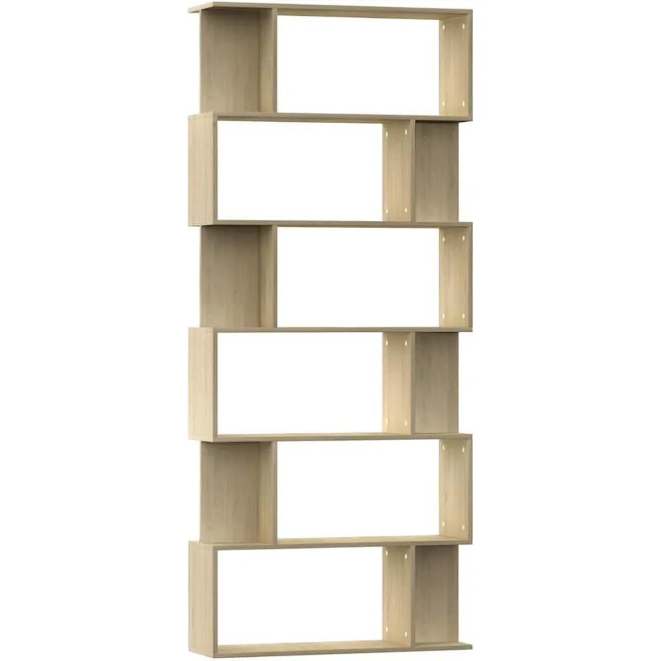 vidaXL Boekenkast / kamerscherm 80x24x192 cm bewerkt hout sonoma eiken Bruin