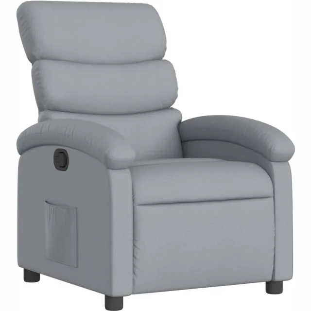 vidaXL Massagestoel - met - lichtgrijze - stof Lichtgrijs