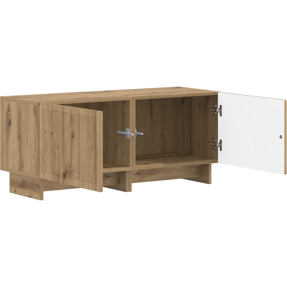 vidaXL Tv-meubel Artisanaal eiken Bewerkt hout Bruin