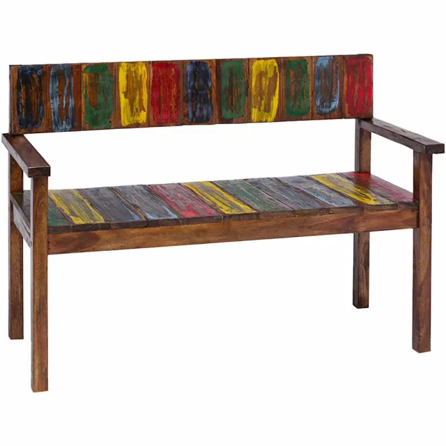 vidaXL Eetkamerstoelen 4 st massief gerecycled hout Meerkleurig