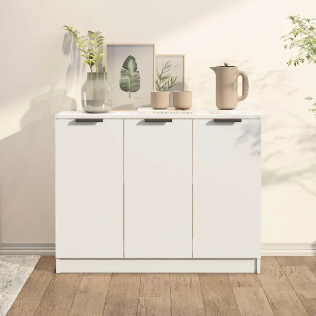 vidaXL Dressoir 90,5x30x70 cm bewerkt hout wit