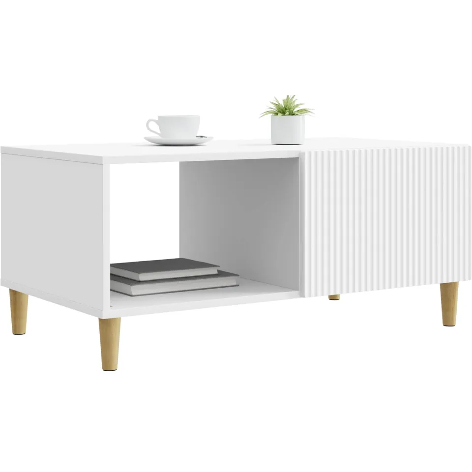 vidaXL Salontafel Wit 90 x 50 x 40 cm Bewerkt hout