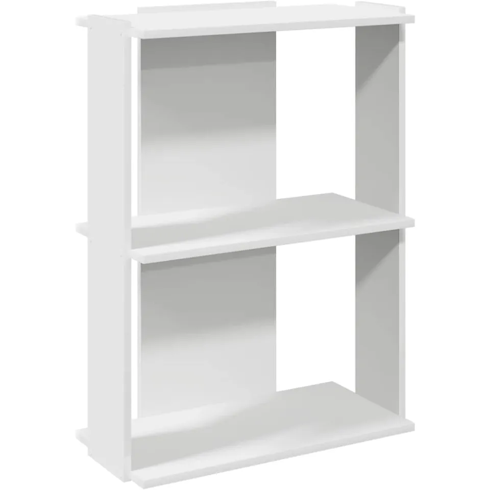 vidaXL Boekenkast 3-laags 60x30x80 cm bewerkt hout wit, foto 3