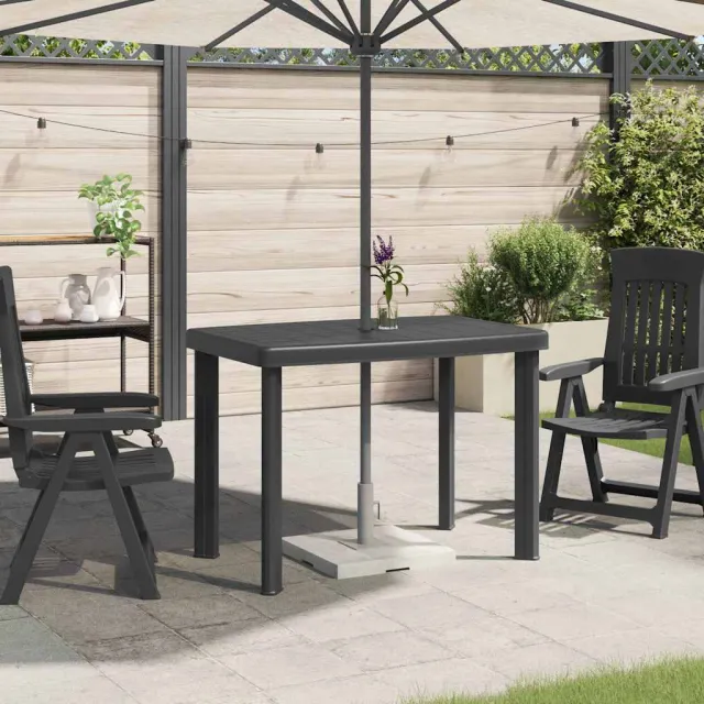 vidaXL Tuintafel 101x68x72 cm kunststof antraciet