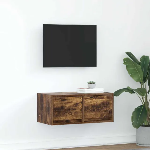 vidaXL TV-meubel 60x31x25,5 cm bewerkt hout gerookt eikenkleurig, foto 2