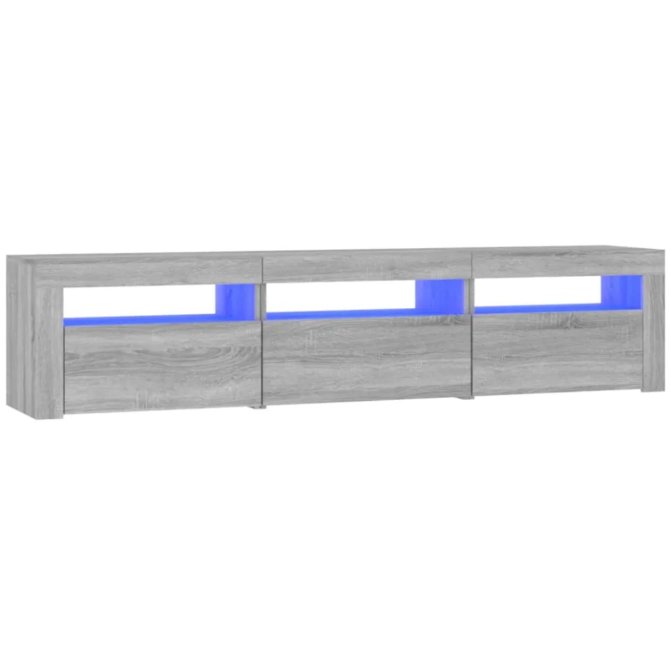 vidaXL Tv-meubel met LED-verlichting 180x35x40 cm grijs sonoma eiken