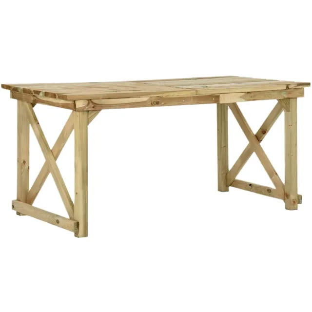 vidaXL Tuintafel 160x79x75 cm hout bruin, foto 2