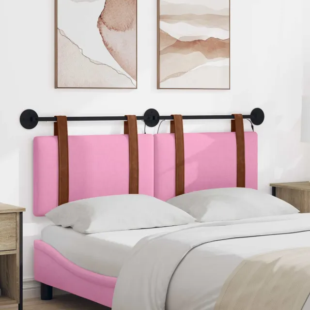 vidaXL Hangend hoofdbord Roze Antiek PU