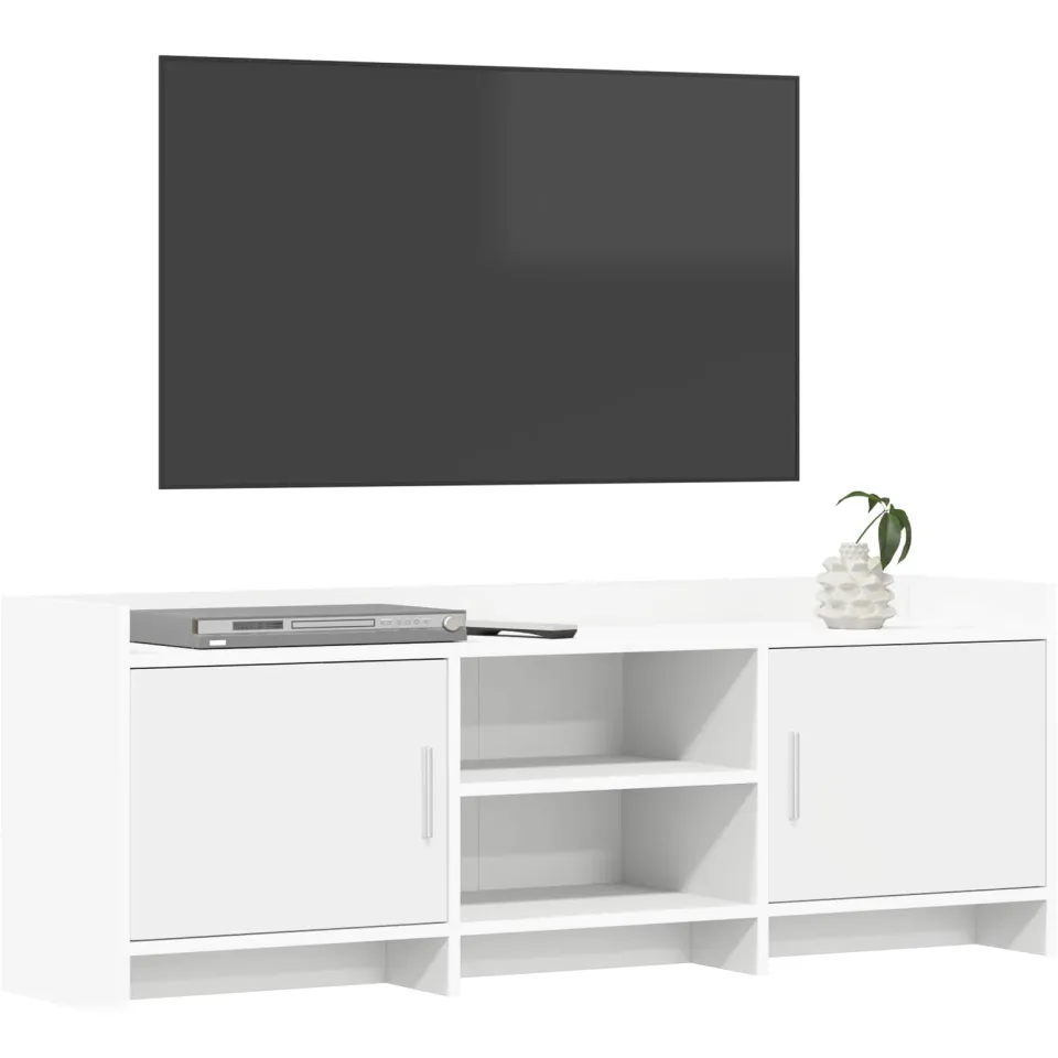 vidaXL TV-kast 130 x 33 x 47 cm Wit Bewerkt hout, foto 3