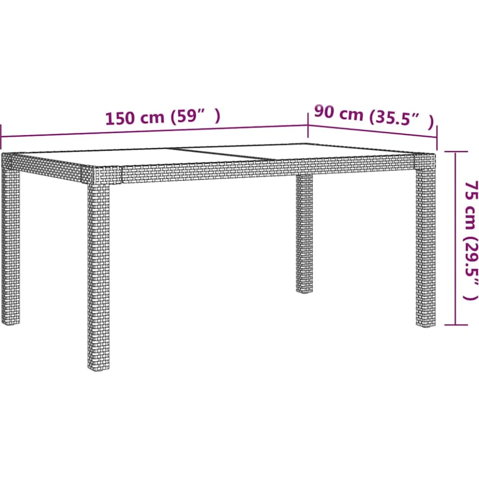 vidaXL 5-delige Tuinset met kussens poly rattan beige, foto 4