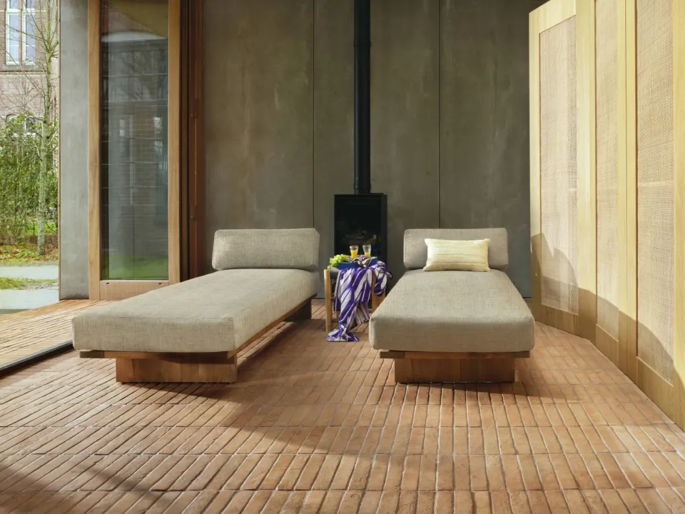 HKLIVING ligbed buiten teak naturel, foto 5