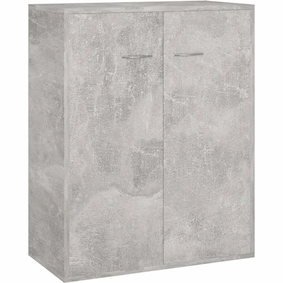 vidaXL Dressoir 60x30x75 cm bewerkt hout betongrijs