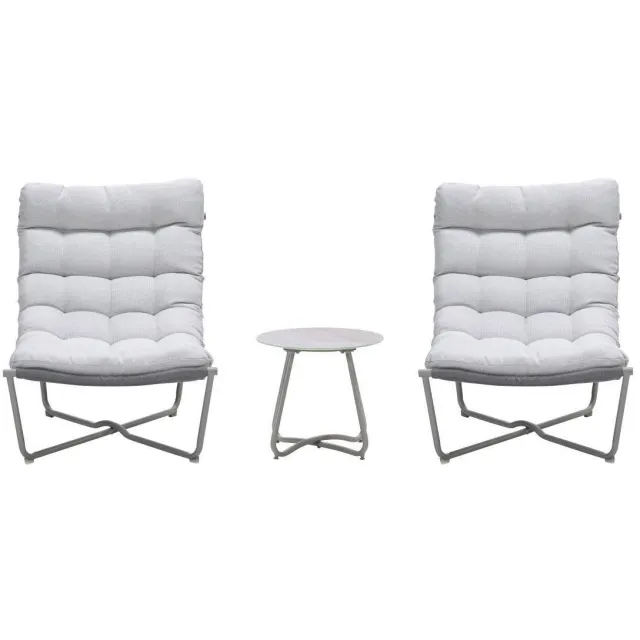 Garden Impressions Danzig relaxstoelen set Taupe