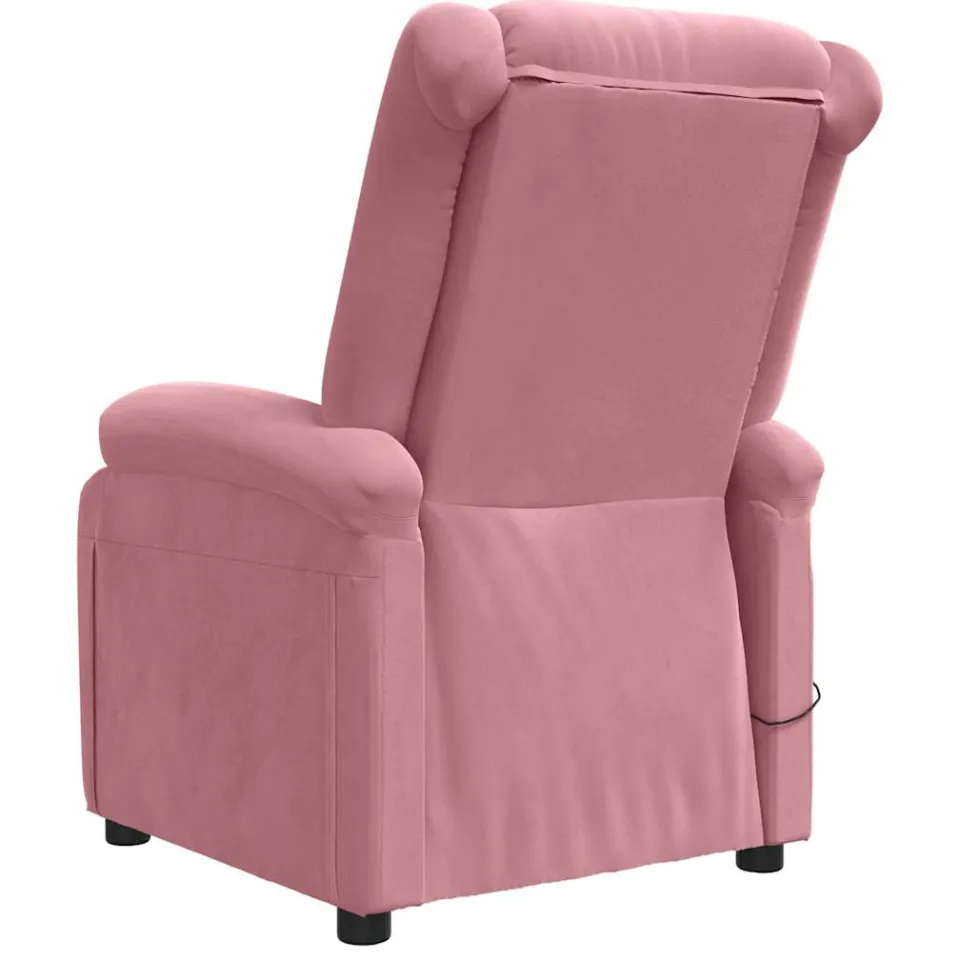 vidaXL Massagestoel fluweel roze, foto 4