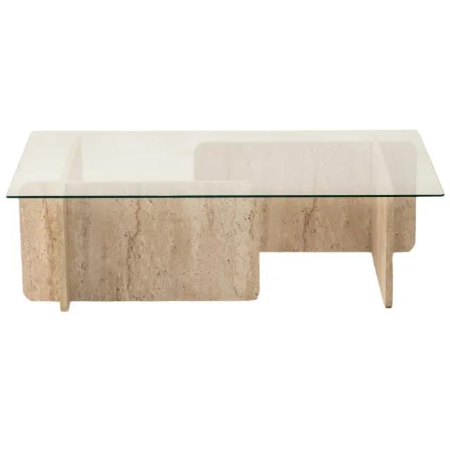 Skye Decor , Salontafel, Escape - Travertine, Glas, Travertin, 105 x 65 x 30 cm Travertijn