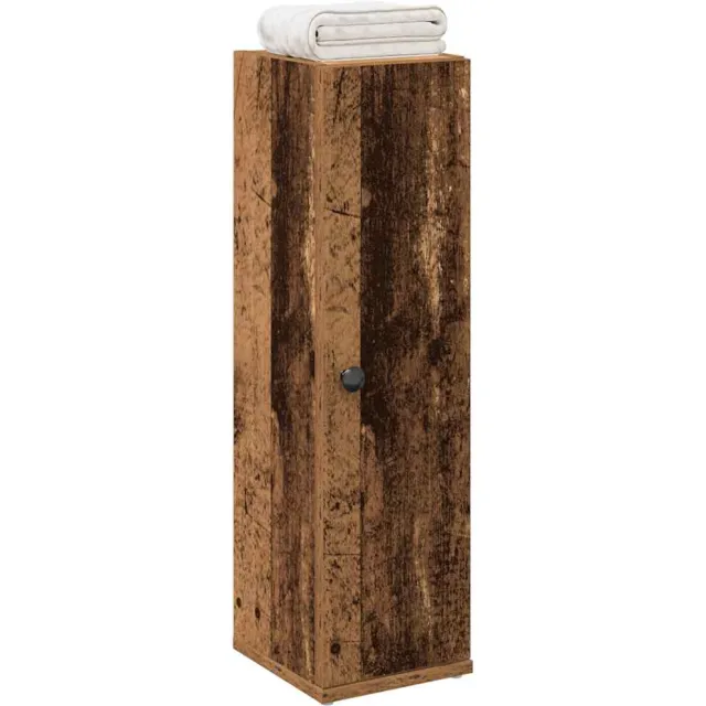 vidaXL Badkamerkast met rolhouder 20,5x22x72 cm oud houtkleurig Bruin