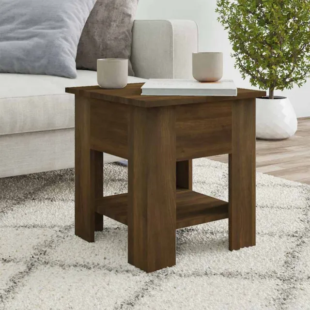 vidaXL Salontafel 40x40x42 cm bewerkt hout bruin eikenkleur, foto 2