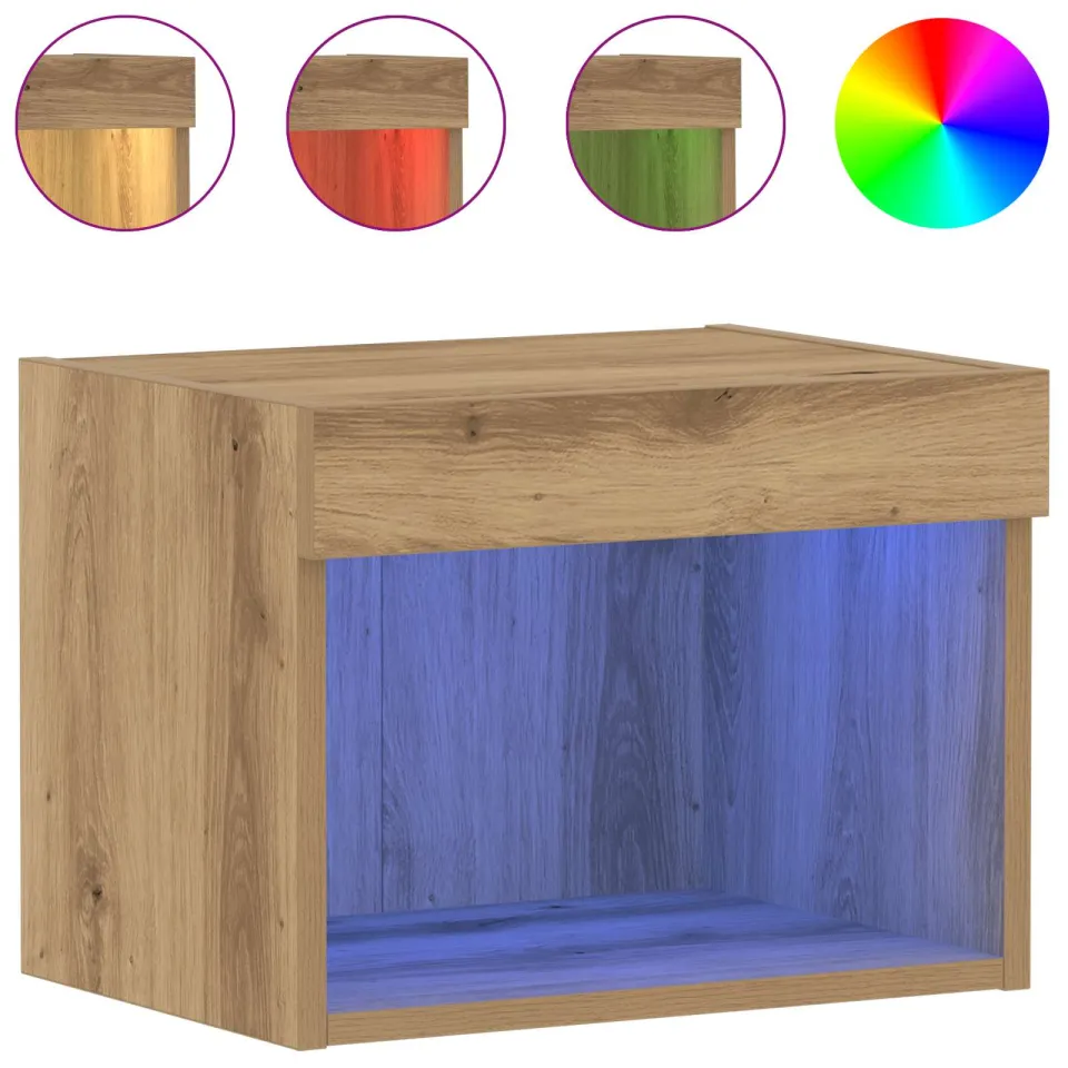 vidaXL Tv-meubelset 40 x 30 x 30 cm Artisan Eiken Bewerkt hout, foto 4