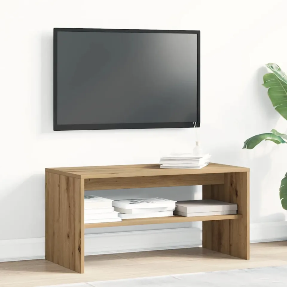 vidaXL Tv-meubel 80x40x40 cm bewerkt hout artisanaal eikenkleur, foto 2