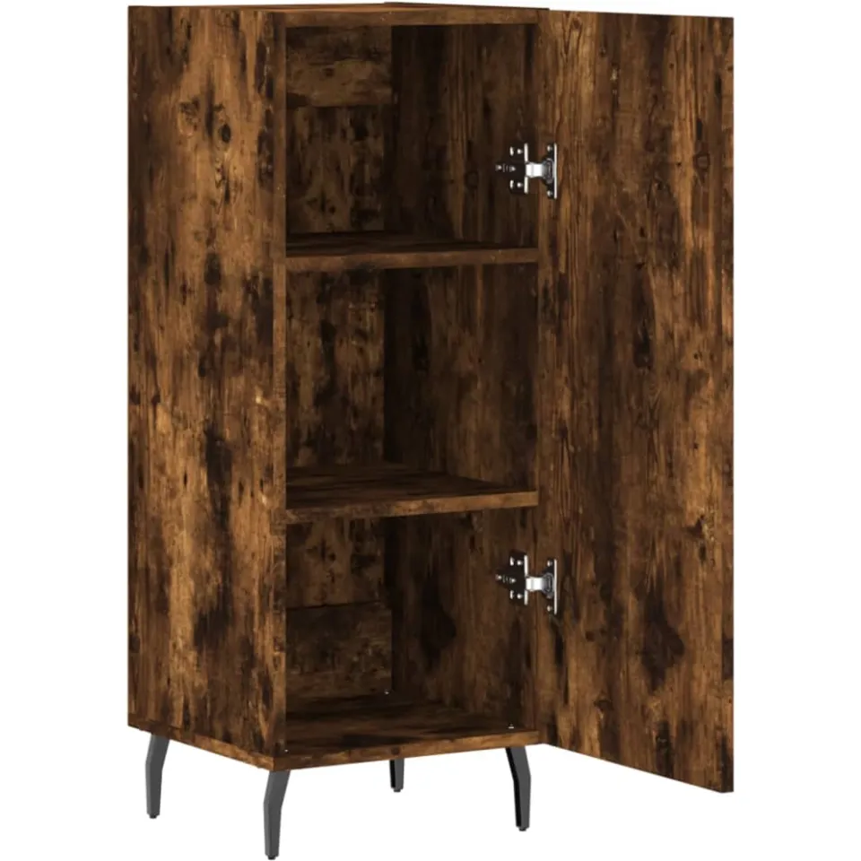 vidaXL Dressoir 34,5x34x90 cm bewerkt hout gerookt eiken
