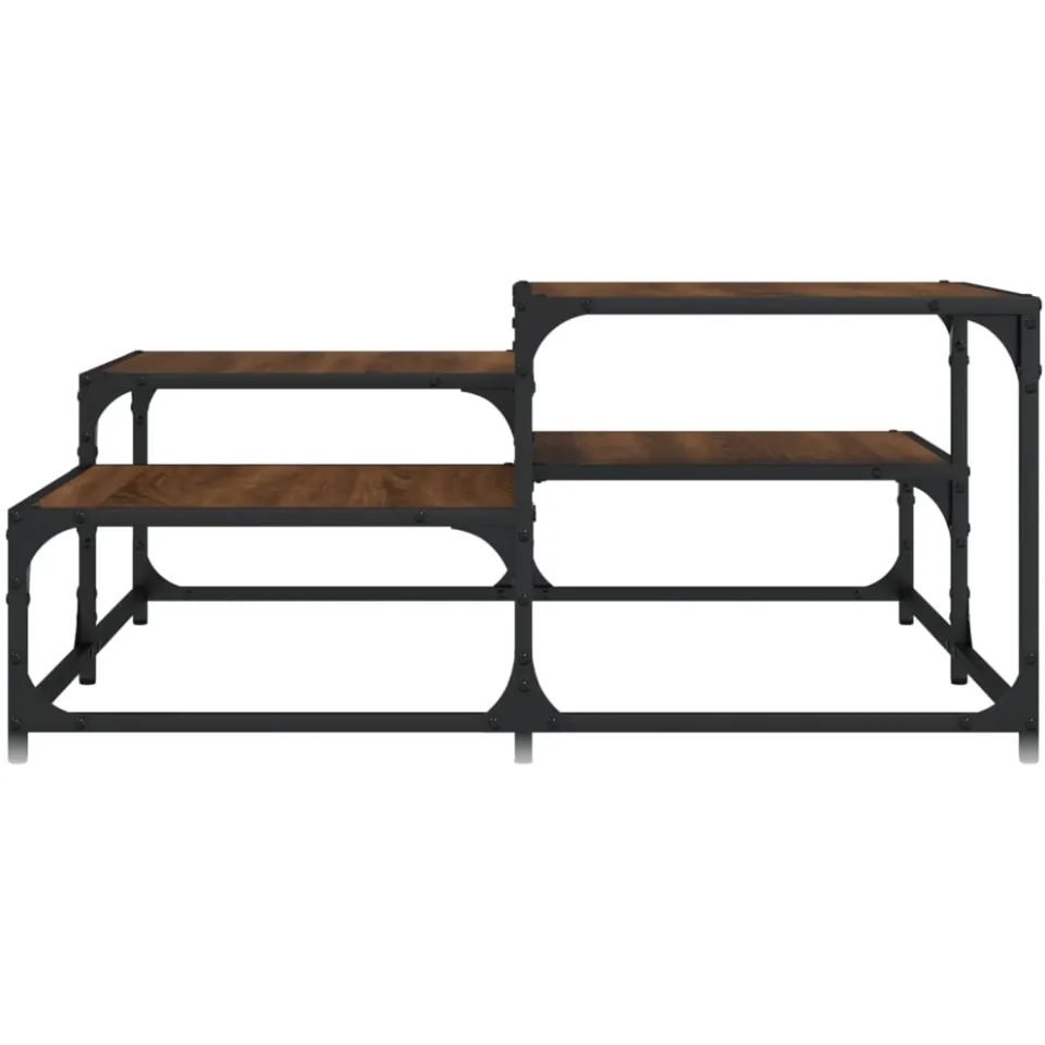 vidaXL Salontafel 87,5x87,5x40 cm bewerkt hout bruin eikenkleur