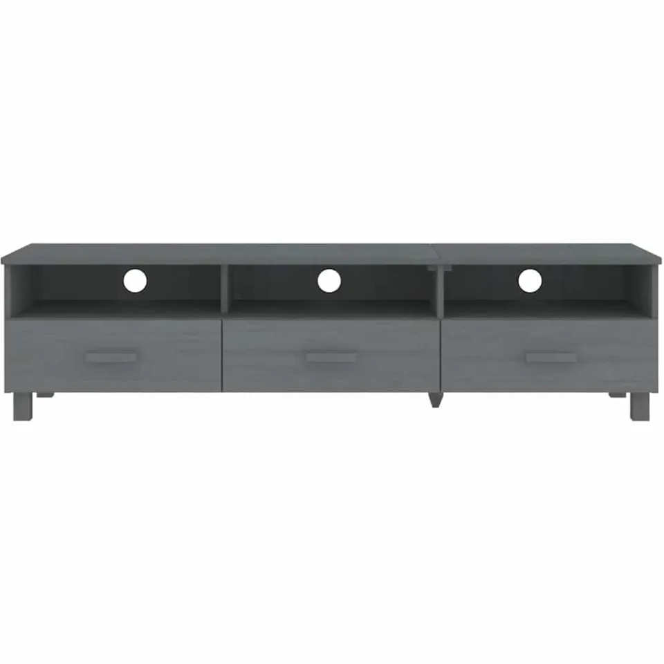 vidaXL Tv-meubel HAMAR 158x40x40 cm massief grenenhout donkergrijs grijs, foto 4