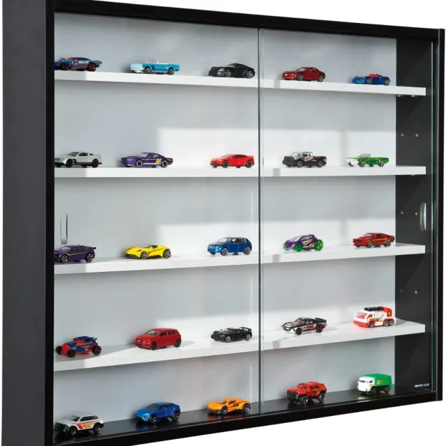 DailySupplies® Vitrinekast met Glas - Vitrinekasten Woonkamer - Zwart