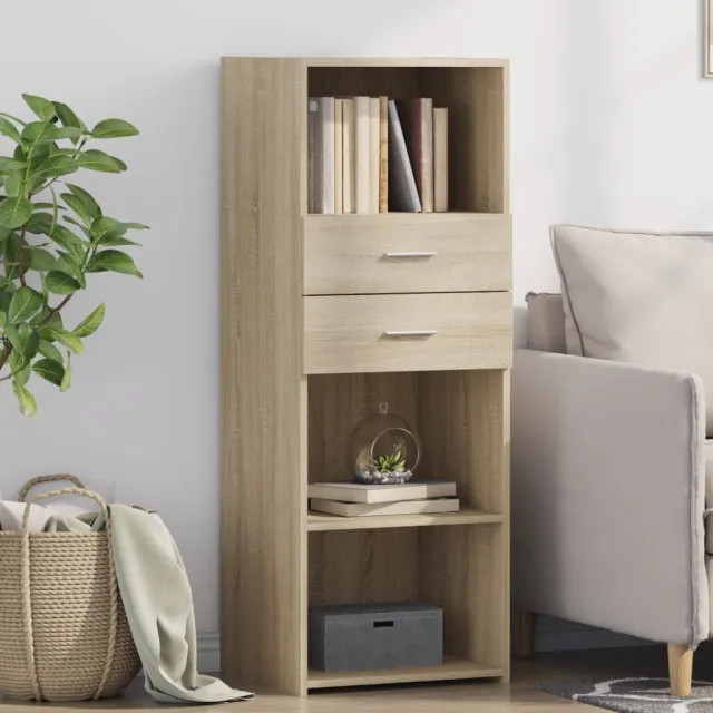 vidaXL Hoge kast 45x42,5x124 cm bewerkt hout sonoma eikenkleurig, foto 2