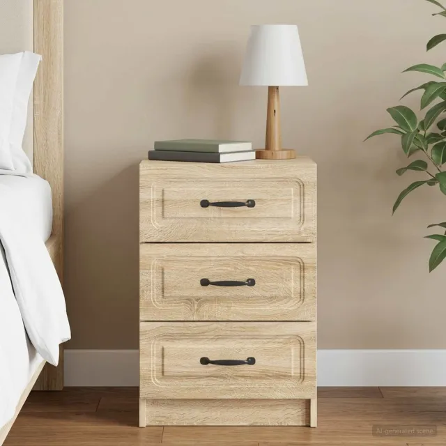 vidaXL Nachtkastje Sonoma Eiken 43 x 41 x 63,5 cm Bewerkt hout Bruin