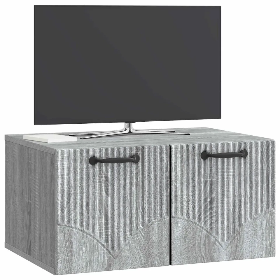 vidaXL Wandbeugel TV-kast Grijs sonoma 59,5 x 41 x 30 cm Bewerkt hout